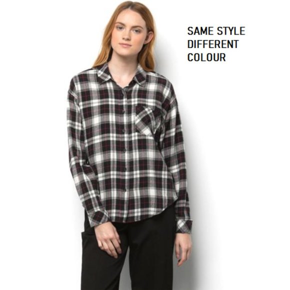 🍒3/30$.Cotton Flannel Shirt with Check Pattern. Size S - Picture 1 of 7